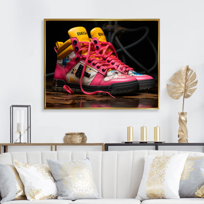 Espadrilles roses Urban Edge - art mural Balenciaga