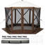 Tente de pavillon escamotable à 6 côtés avec pare-soleil imperméable et protégé contre les rayons UV-111061213