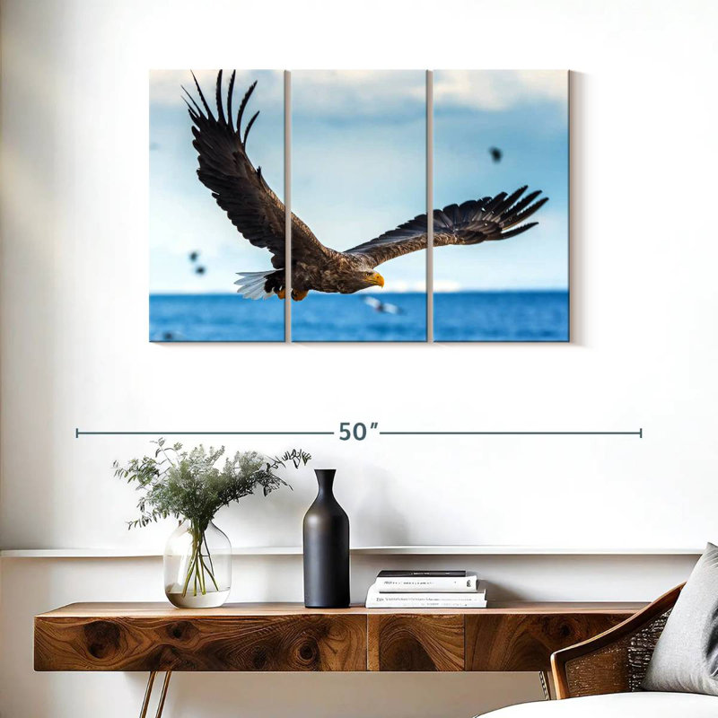 Aigle Brampt en vol, H 24 po x l 38 po
