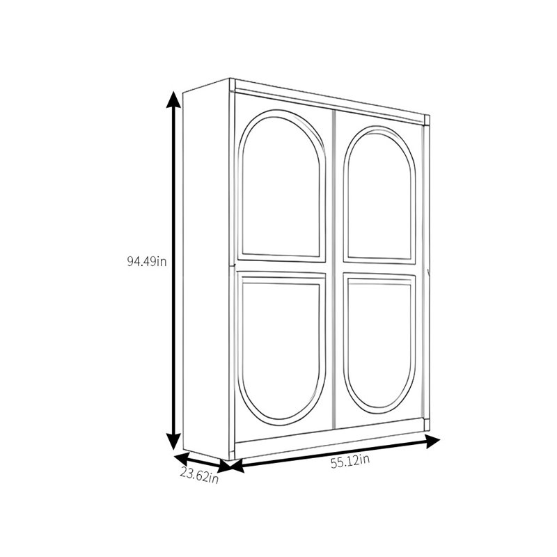 Garde-robe simple, tendance et élégante, H 94 po x l 55 po x P 24 po