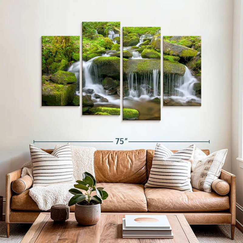 Alvord Mossy Stream Waterfall, 42" H x 68" W