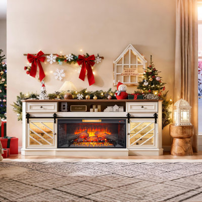 Electric Fireplace With /Ul Approval, 5018 Heat Output Rate, 2 Mounting Approaches, Adjustable Flame And Ember Bed For Home Decorating 42 Inch Infrared Insert, Touch - Controlled Feature, Overheat