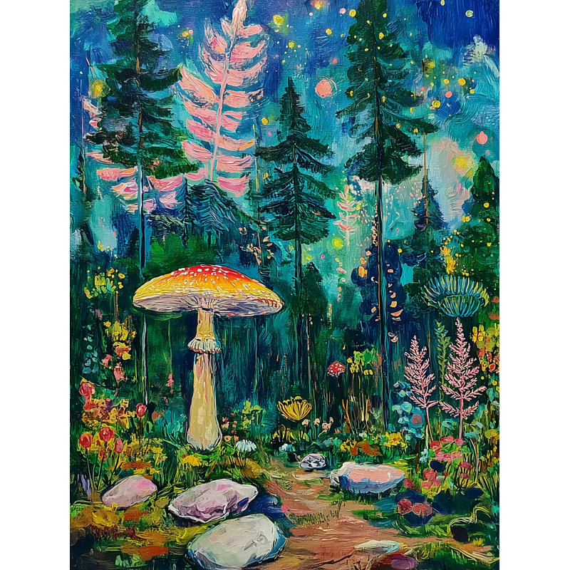 «Mystic Forest Clearing», art mural sur toile tendue, H 40 po x l 30 po x P 1,5 po