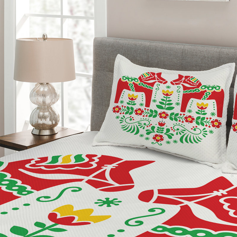 Polyester Coverlet, King Bedspread + 2 Shams