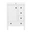 Meuble-lavabo autoportant de 61 cm de largeur avec tiroir compartimenté, rangement sur porte et comptoir en céramique-2051720361