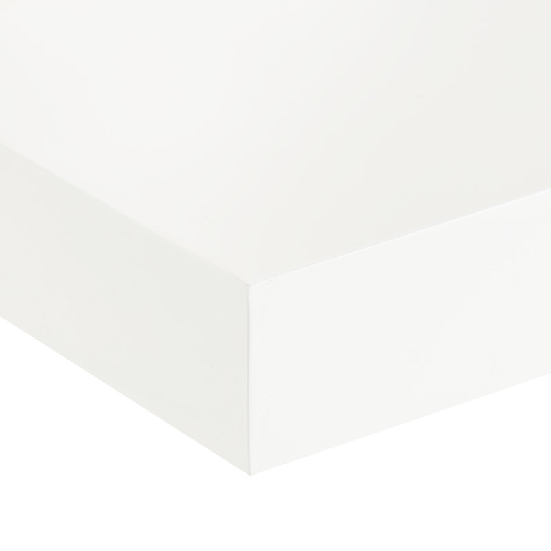 Jeremiah Wood Picture Ledge Floating Shelf, White, 2.3" H x 24" W x 8" D