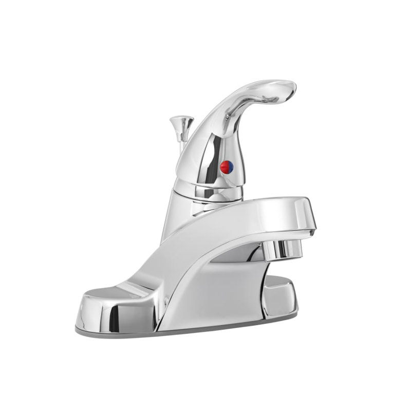 Centerset Bathroom Faucet with Drain Assembly, Chrome