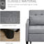 Lounger Sleeper Bed - High-rise Arms, Washable Cover, Grey Multi-functional Chair, 4 For Easy Movement, Adjustable Back