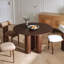 Table de salle à manger ronde en bois massif de style nordique-1526796429