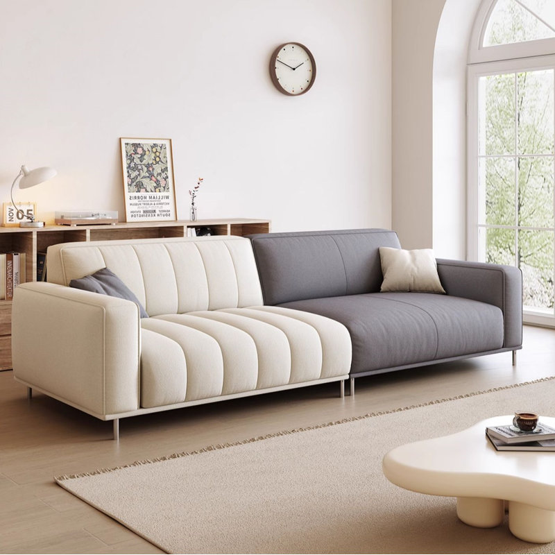 Simple And Creative Sofa, Gray/Off White