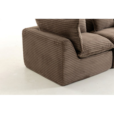 Canapé modulaire surdimensionné de 74,8 po de large avec canapé modulaire True Relax Comfy et sièges larges et profonds