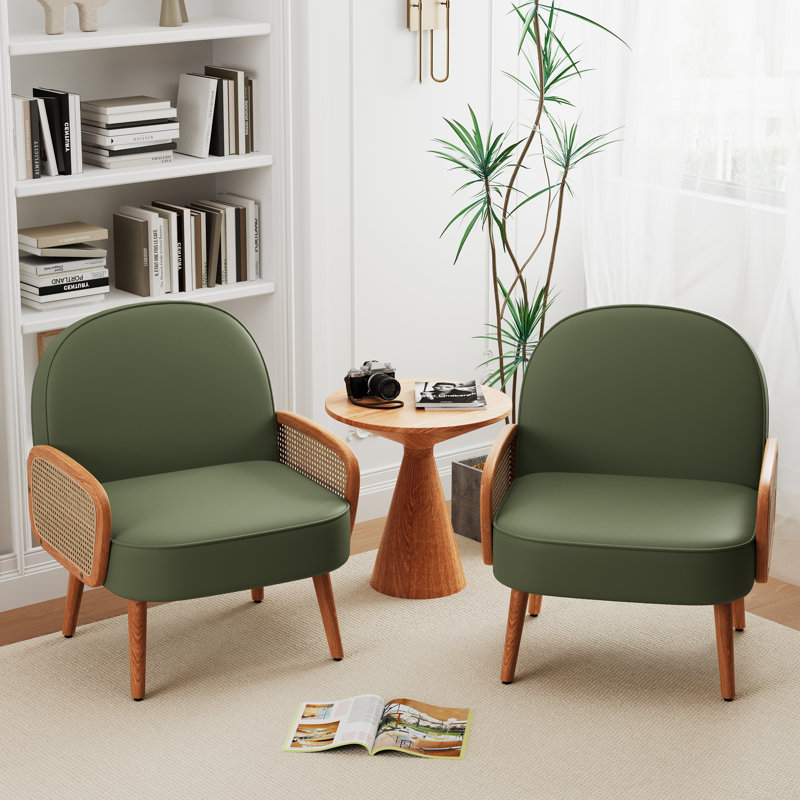 Ensemble de 2 fauteuils rembourrés, Polyester vert Hema