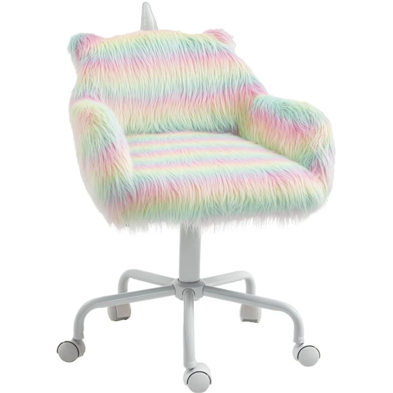 Chaise de bureau Rainbow Fuzzy Unicorn