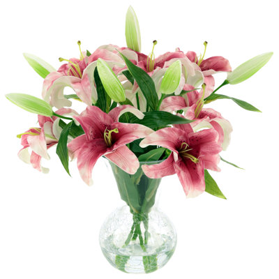 Vase Of Lilies - 16 Inches
