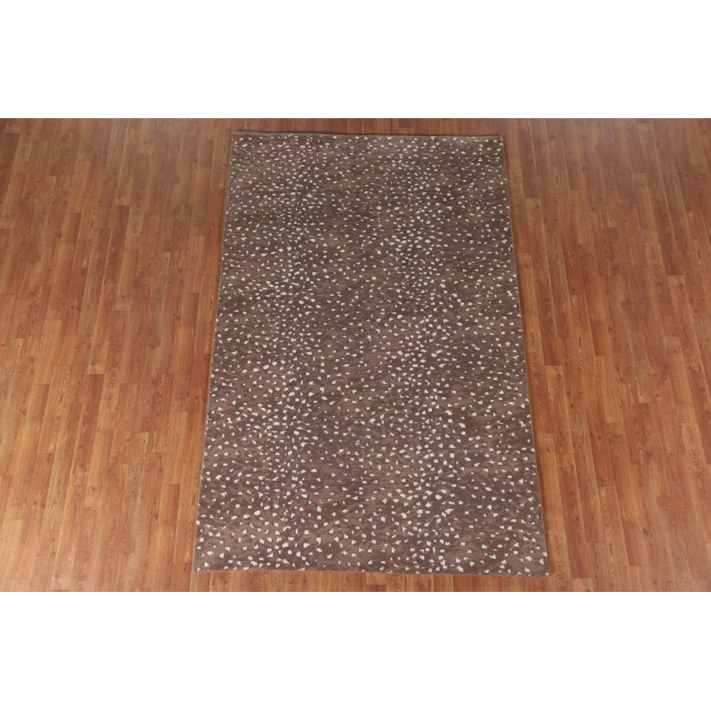 Tapis brun marocain moderne 5 x 8