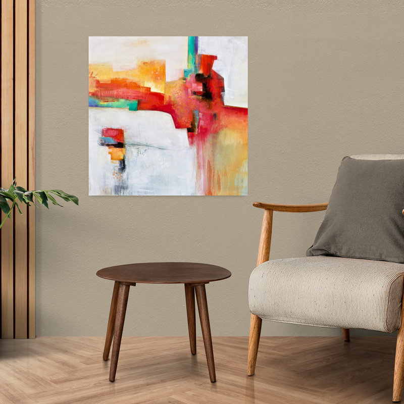 «Find Your Way», art contemporain abstrait, H 24 po x l 24 po