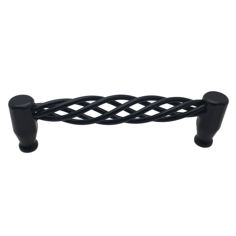 Poignée en métal, H 0,86 po x l 3,75 po x P 1,7 po, Noir