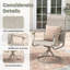 Chaise de salle à manger d'extérieur pivotante en textilène-495740591