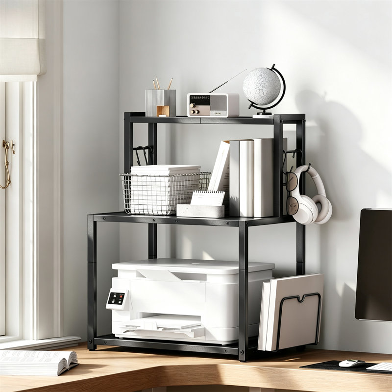 3-Tier Microwave Shelf, Black