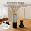 Ensemble de 3 vases en métal noir et blanc nid d'abeille 27,6 pouces