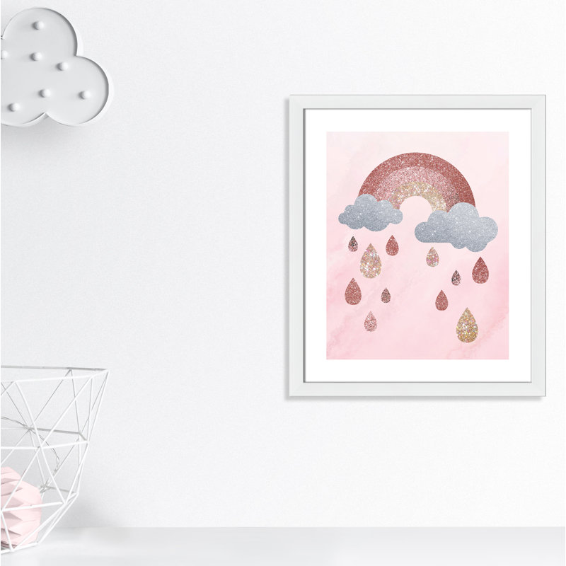 Paillettes, 24.5" H x 20.5" W x 0.63" D, Cadre blanc