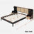 Colaluca Bed With 2 Nightstands And 2 Lamps, Rattan And Wood Combination-117428045