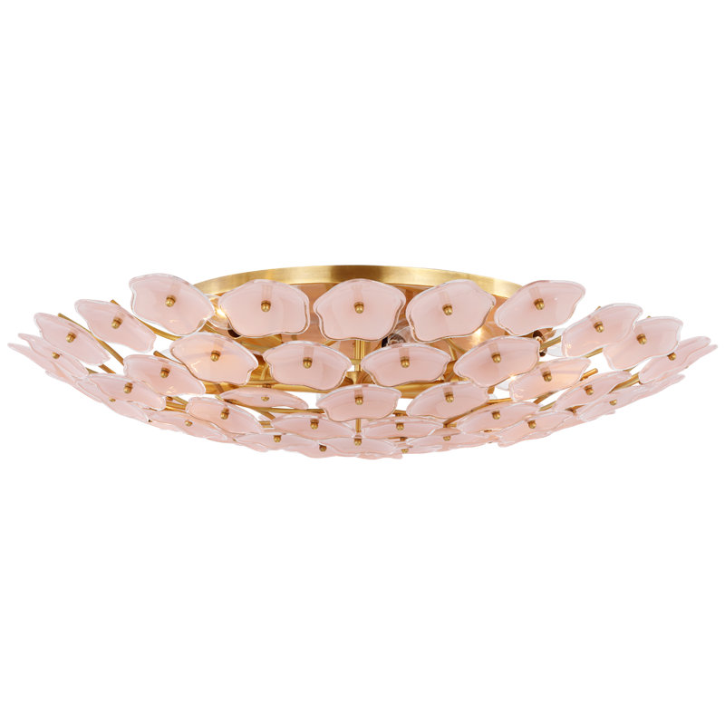 Leighton 8 - Light Flush Mount, Blush , Soft Brass