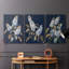 Floral Study Series LVII - Ensemble de 3 toiles tendues avec châssis - Prêt à être accroché