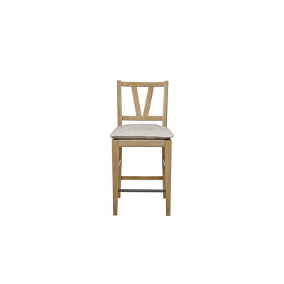 Chaise à hauteur de comptoir à lattes (ensemble de 2)