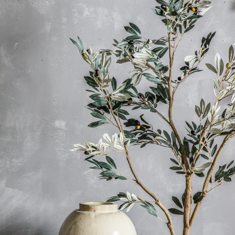Faux Olive Tree Tree in Pot, 121cm H x 30cm W x 30cm D