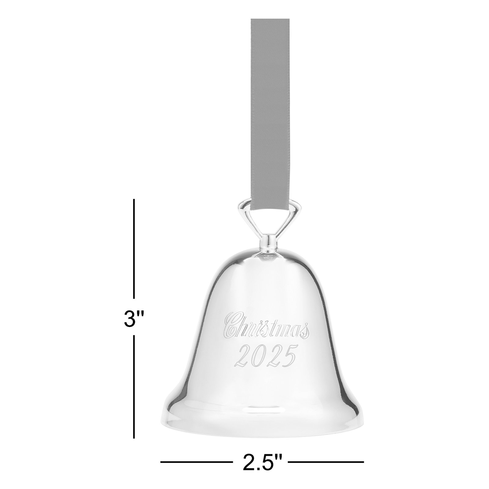 2025 Annual Christmas Bell Silverplate Ornament