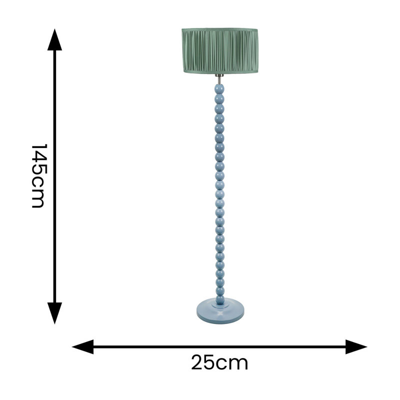 Grenada 145cm Traditional Floor Lamp, Yes, Blue, Green