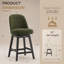 Tabouret de bar pivotant vintage avec pieds en bois massif-1375325251
