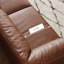 Canapé standard en cuir véritable brun