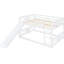 Lit double superposé avec glissade, blanc - Pièce de chambre moderne fonctionnelle dans l'espace