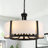 5 - Lights Dimmable Drum Chandelier-473918393