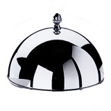 Palace Cloche with Knob for Underplate 5.28" - 12 Pieces - Stainless Steel