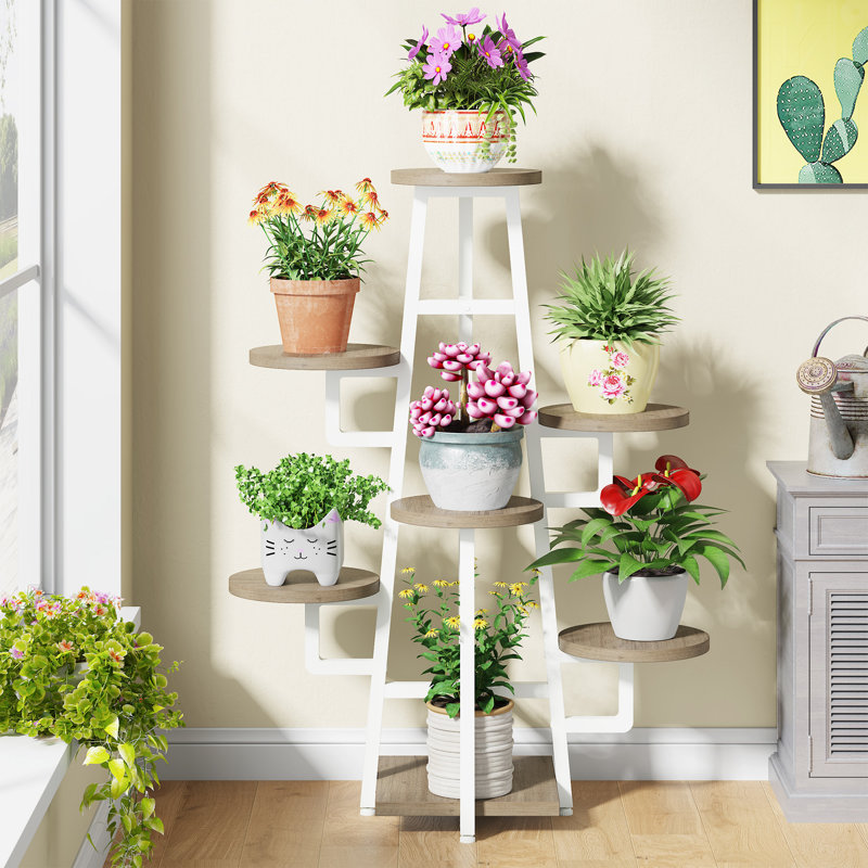 Plant Stand, Beige/White