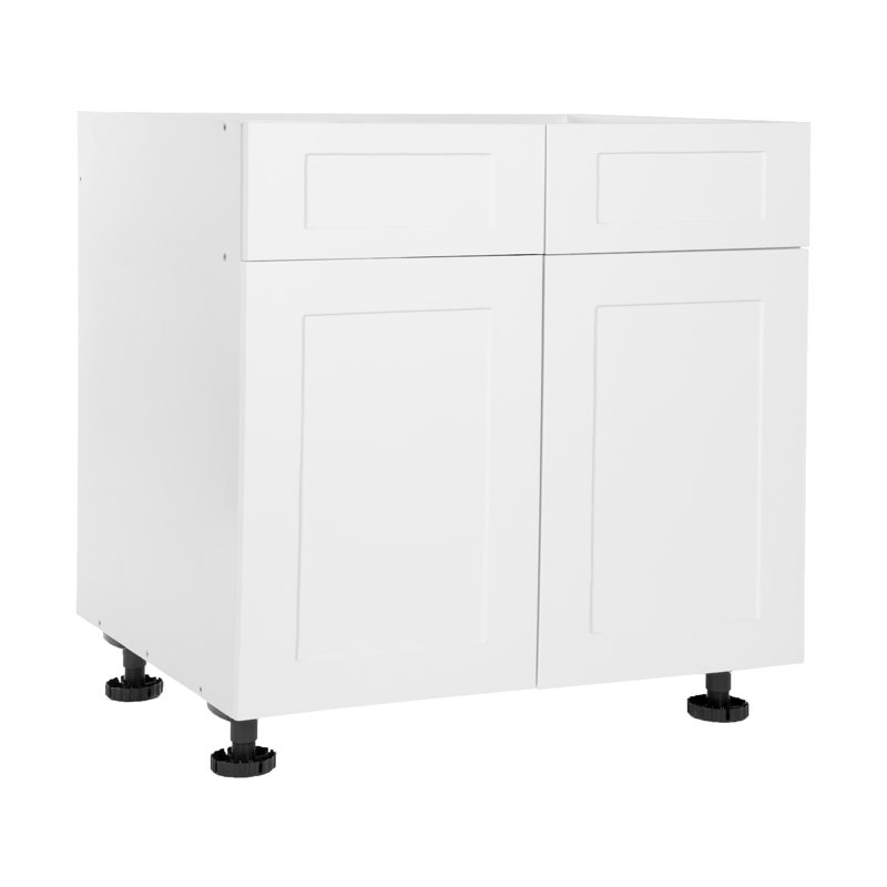 Everest Quick Assemble Modern Style, Shaker White 36 in. Base Kitchen Cabinet,1 Drawer