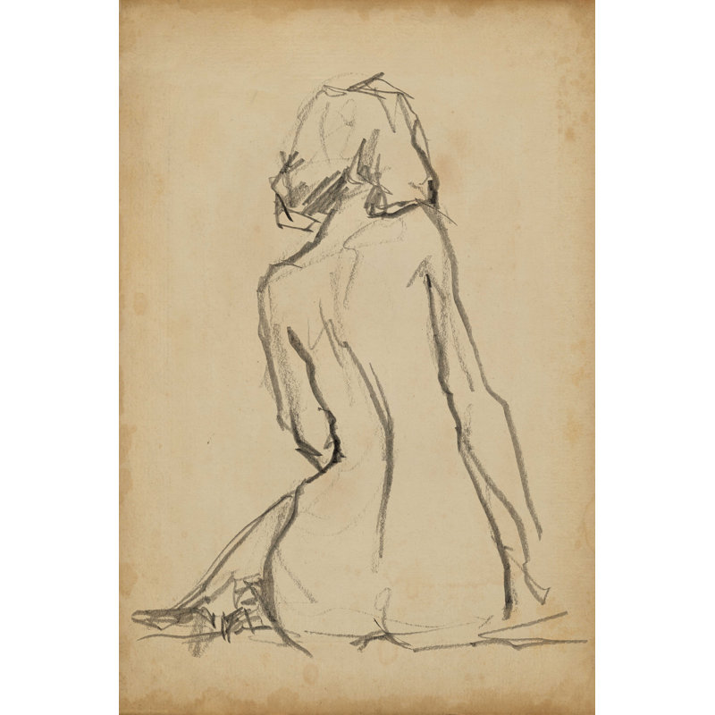 " Figure Lines I " by Jennifer Paxton Parker, 18" H x 12" W