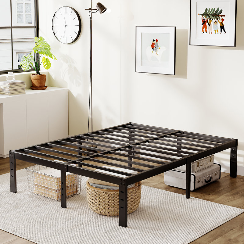 Dmitri 16" Heavy Duty Steel Platform Bed Frame, Queen