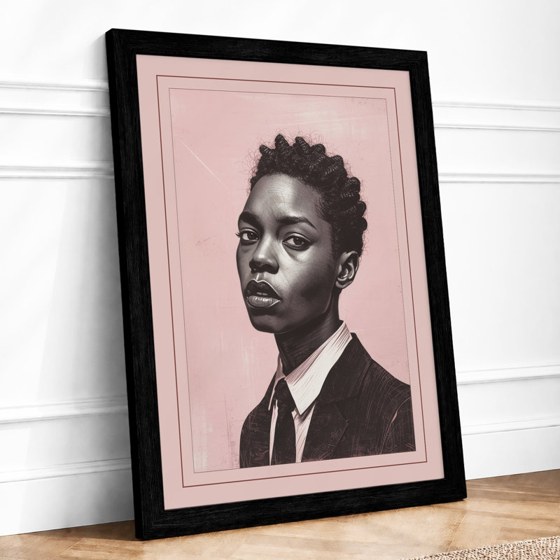 Young Man In Profile Modern - Print, A2 - 59.4 x 42.0 cm, Black