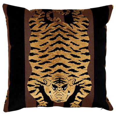 Schumacher x Johnson Hartig Jokhang Tiger Velvet Pillow