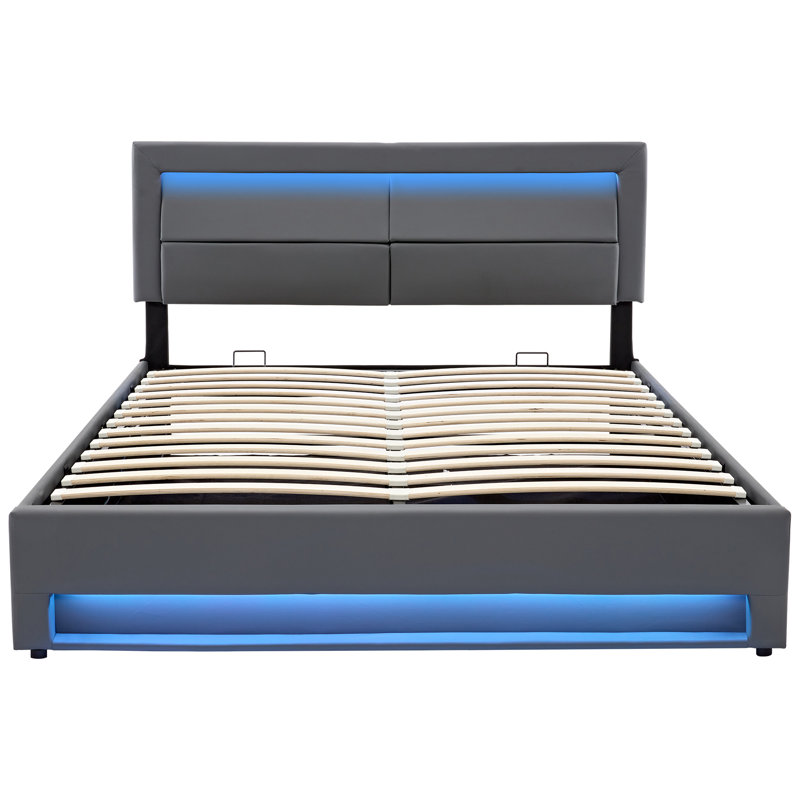 Hawthorne Upholstered Ottoman Storage Bed, Grey, Super King (6')