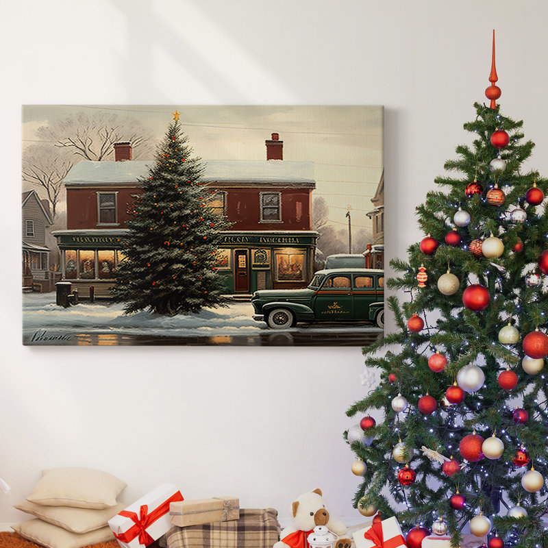Christmas Holiday Arts - Toile tendue avec châssis, H 12 po x l 18 po