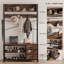 Gerzik Wood 6-in-1 Hall Tree with Bench, Entryway Coat Rack with 7 Hooks, Shoe Storage, 3 Drawers, and Top Shelf, Modern Farmhouse Entryway Organizer for Hallway or Mudroom-1603613113