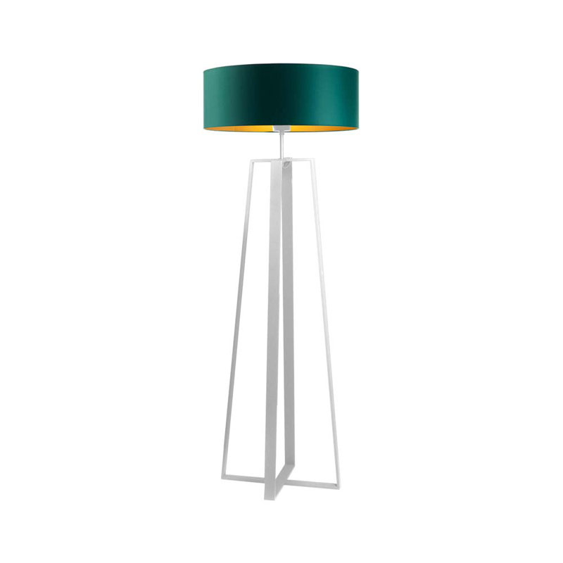 Saldivar 158cm Traditional Floor Lamp, Green, White