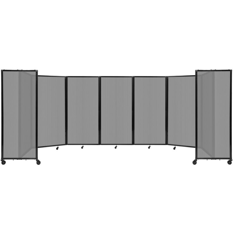 Cloison murale en polycarbonate 360, H 72 po x l 234 po, Gris clair