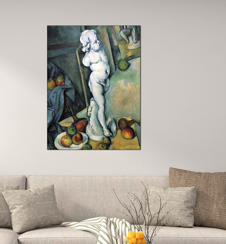 'Still Life with Cherub' by Paul Cezanne Painting Print