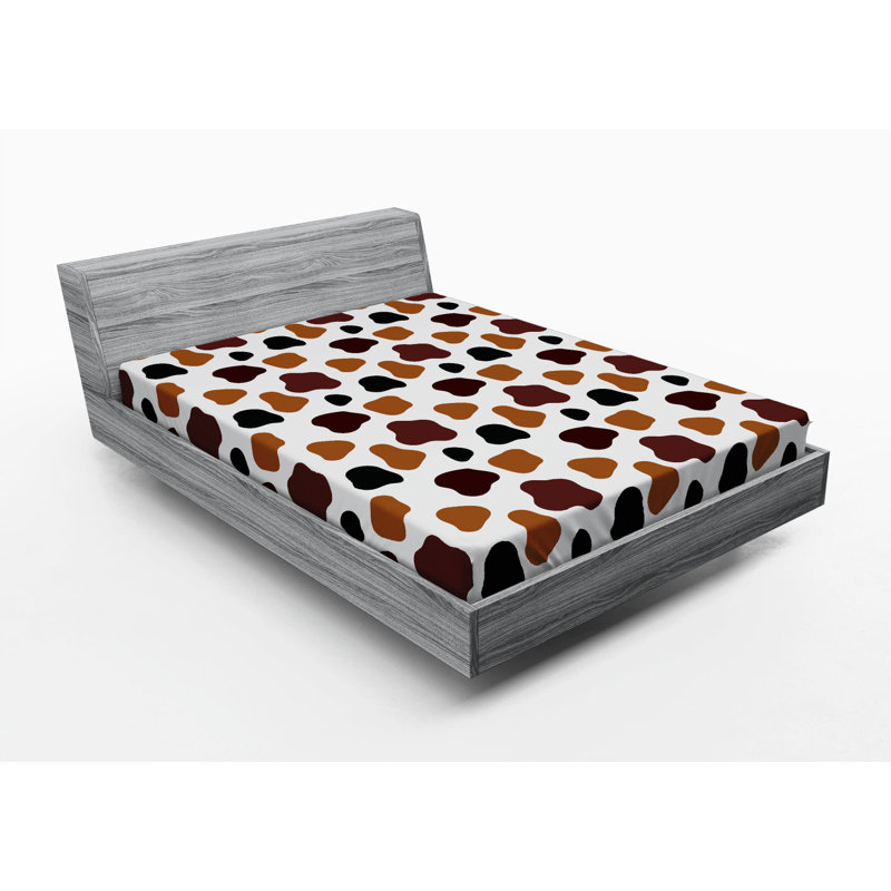 Microfiber Fitted Sheet, Full Fitted Sheet, Black/White Animal Print 3